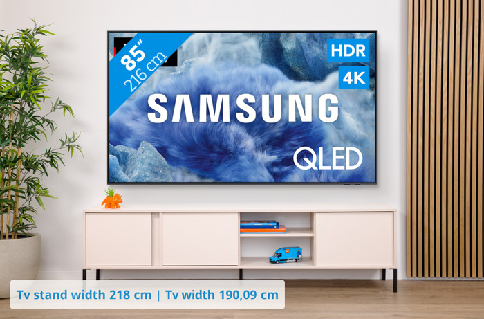 Samsung 85 inches QLED Q8F + Samsung HW-B760GF visual Coolblue 1