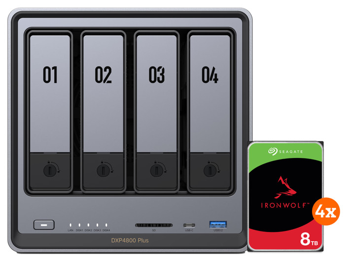 UGREEN NASync DXP4800 Plus + Seagate IronWolf 8TB 4-pack Main Image
