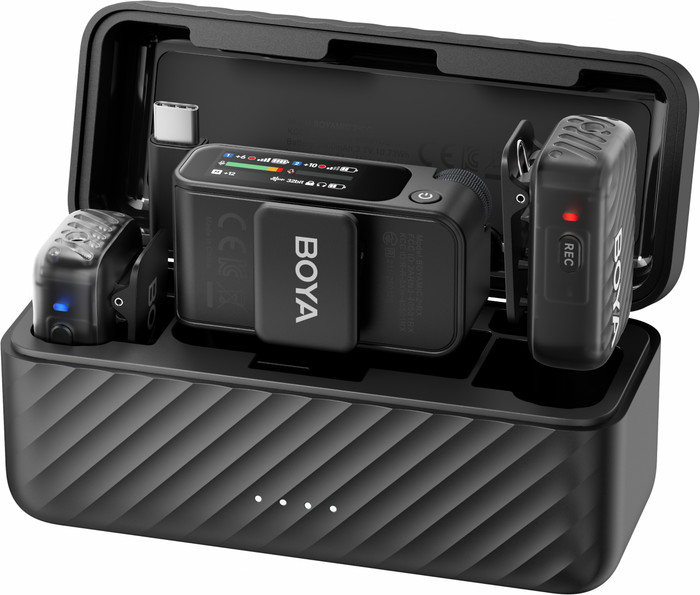 Boya Boyamic 2 + Lavalier Mikrofon (2x) vorne