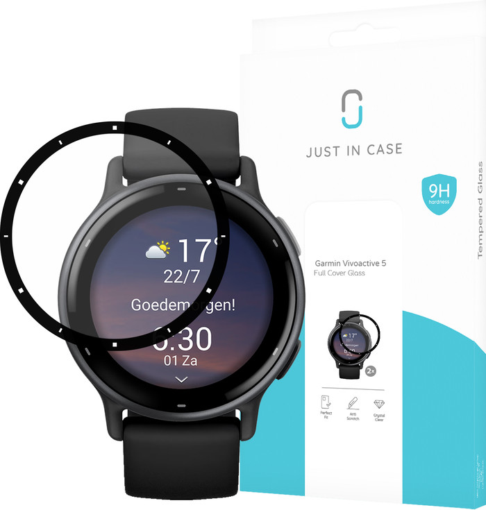 Just in Case Garmin vívoactive 5 Screen Protector Glass Duo Pack packaging