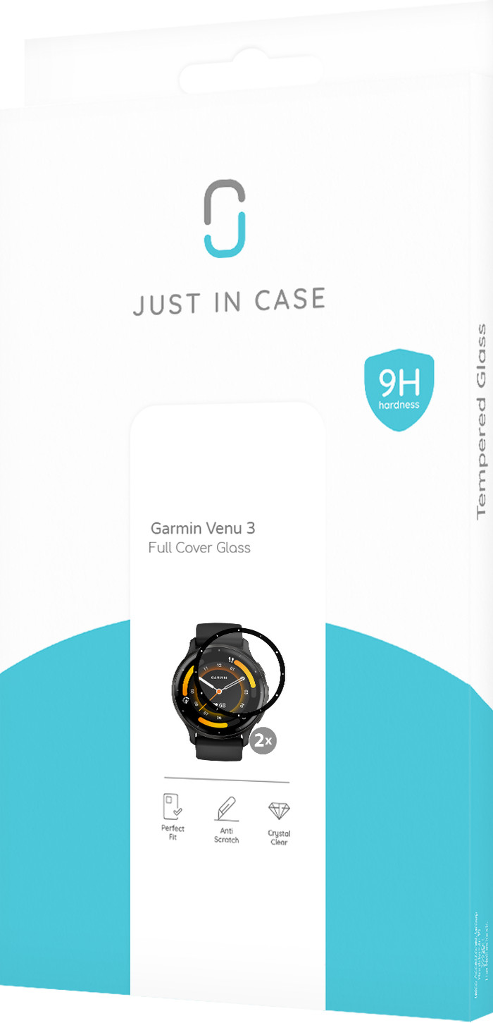 Just in Case Garmin Venu 3 Screen Protector Glass Duo Pack packaging