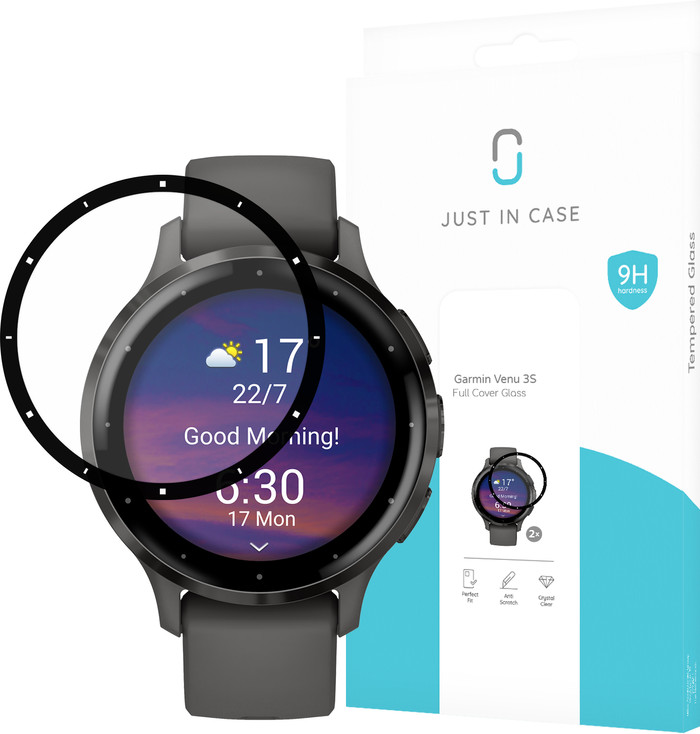 Just in Case Garmin Venu 3S Panzerglas Doppelpack verpackung