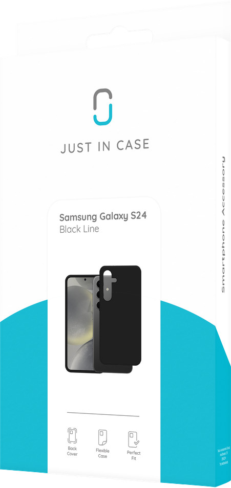 Just in Case Soft Design Samsung Galaxy S24 Back Cover Black packaging