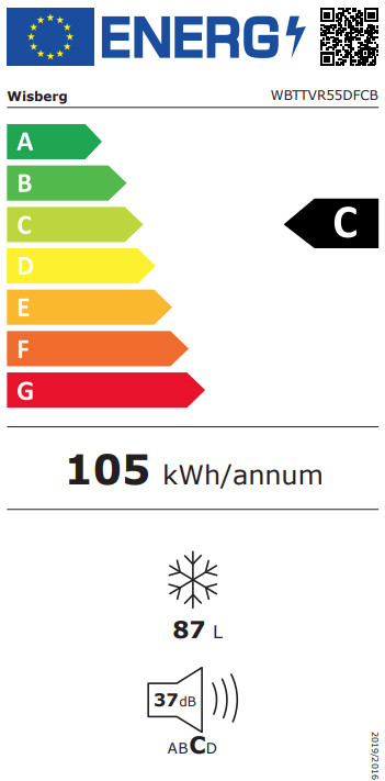 Wisberg WBTTVR55DFCB energielabel