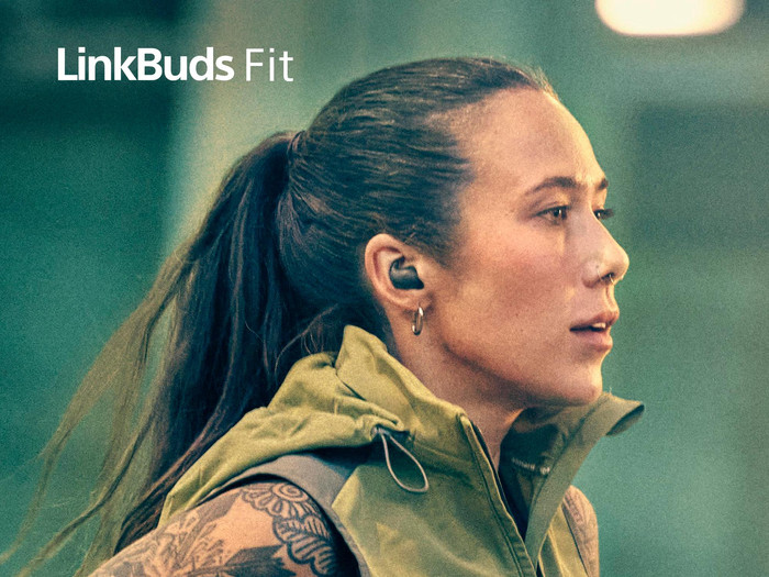 Sony LinkBuds Fit Rosa produkt in gebrauch