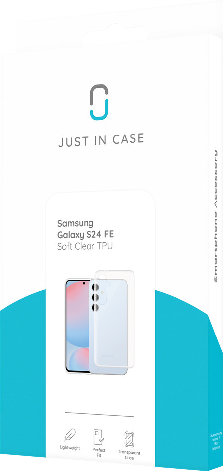 Just in Case Soft Design Samsung Galaxy S24 FE Backcover Transparent verpackung