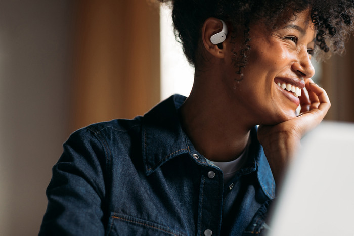 JBL Sense Lite White product in use