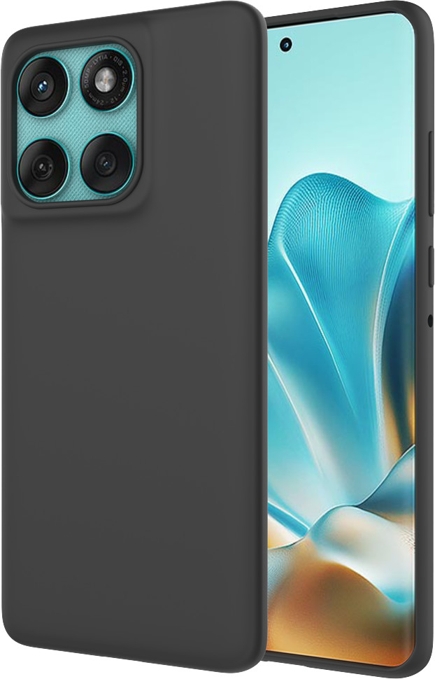 Just in Case Soft Design Motorola Edge 60 Fusion Back Cover Black combined product