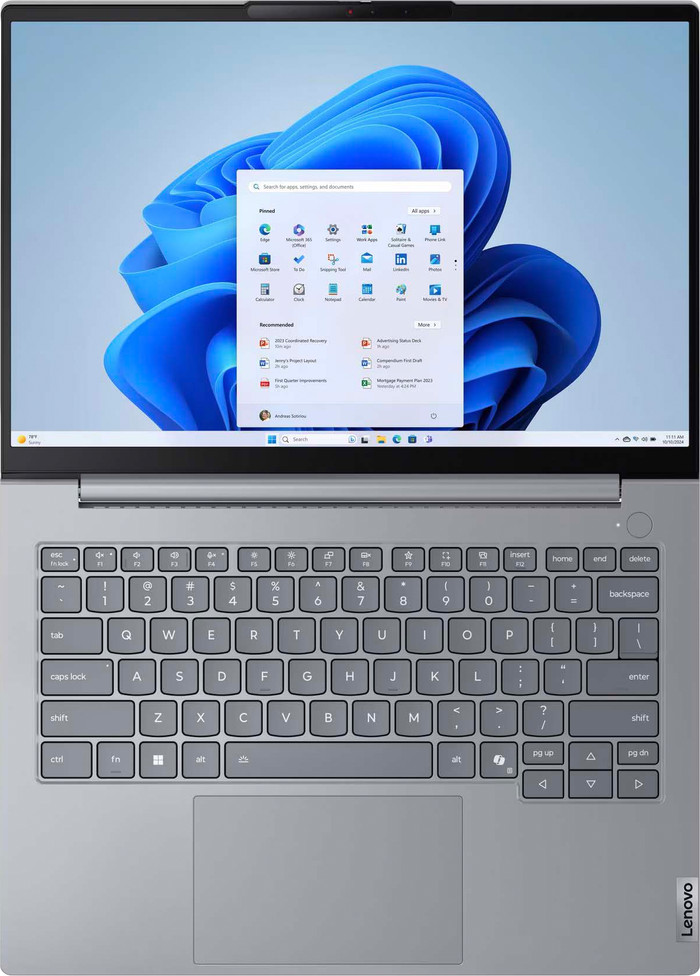 Lenovo ThinkBook 14 G8 IAL - 21SJ007FMH QWERTY [Englische Tastatur] oberseite