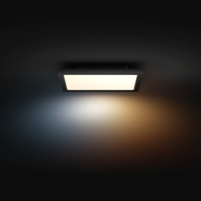 Philips Hue Aurelle White Ambiance Viereckig Klein Schwarz vorne