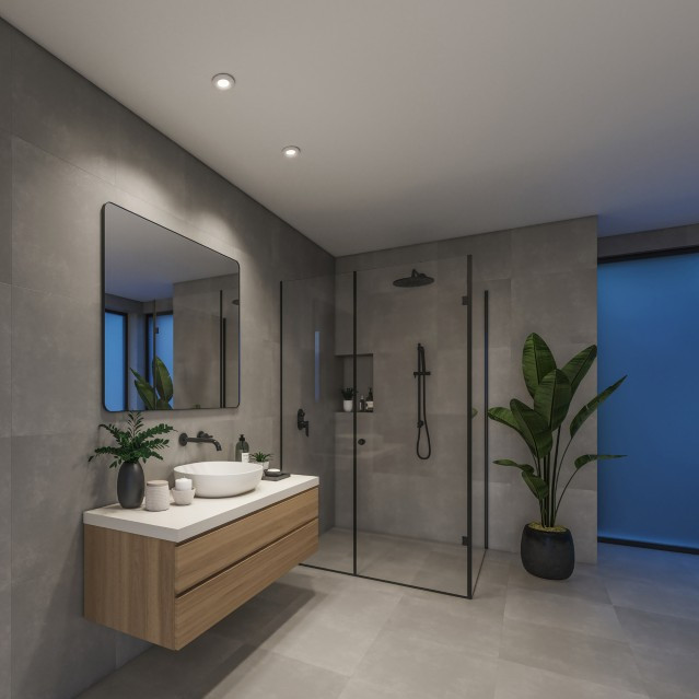 Philips Hue Adore Recessed Spot Light Bathroom White Ambiance White product in use