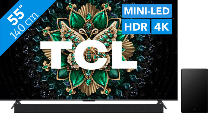 TCL 55 inches QD Mini-LED C61K 4K (2025) + TCL Q65H Main Image