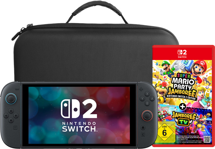 Nintendo Switch 2 + Super Mario Party Jamboree + BlueBuilt Reisehülle Main Image