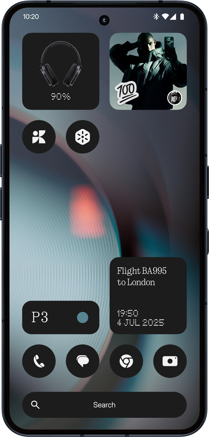 Nothing Phone (3) 256GB Schwarz 5G + Zubehörset vorne
