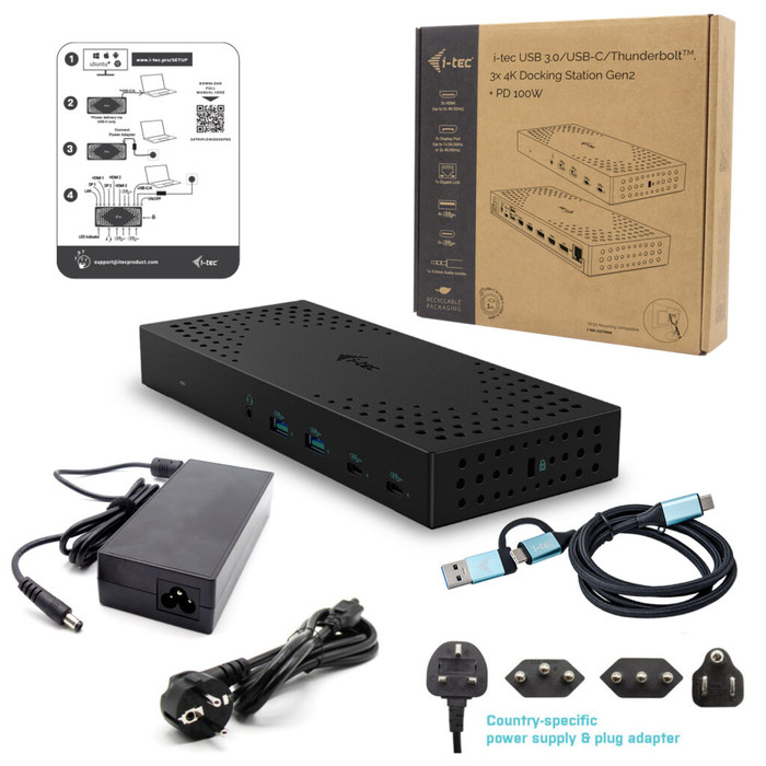 i-tec Triple 4K Docking Station 100W accessory