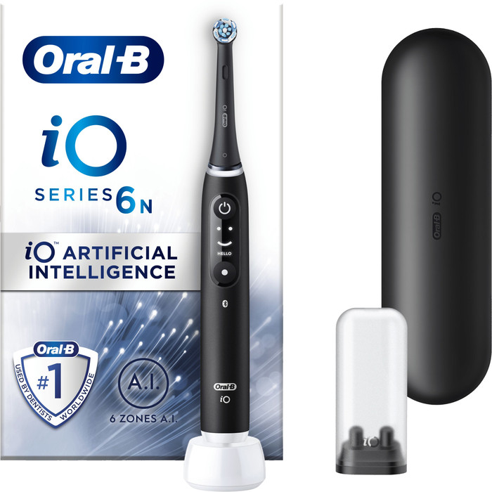 Oral-B iO 6N Black + Extra iO Gentle Care Brush Attachment accessory