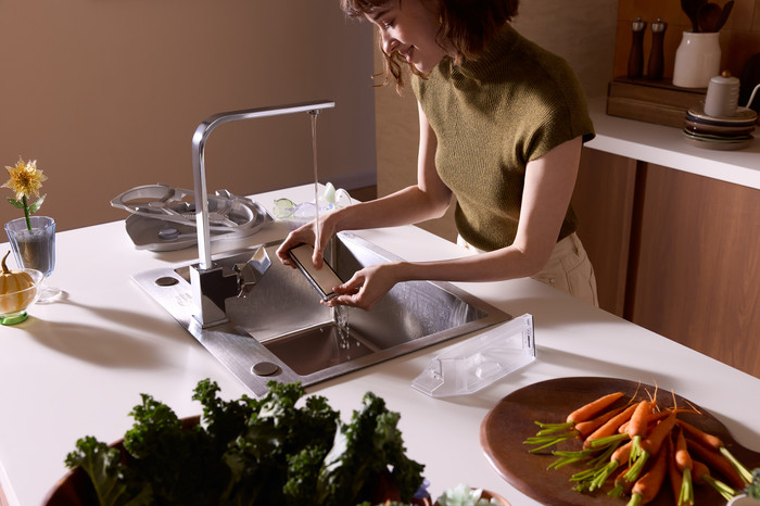 Roborock Qrevo Edge 5V1 White produkt in gebrauch