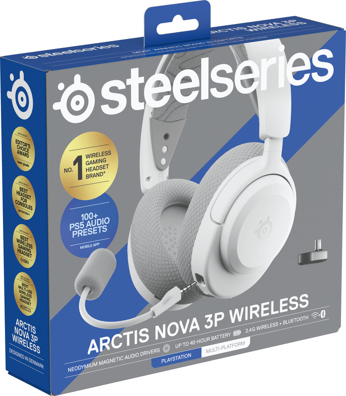 SteelSeries Arctis Nova 3P White packaging