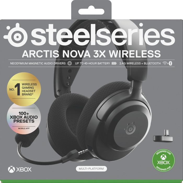 SteelSeries Arctis Nova 3X Schwarz verpackung
