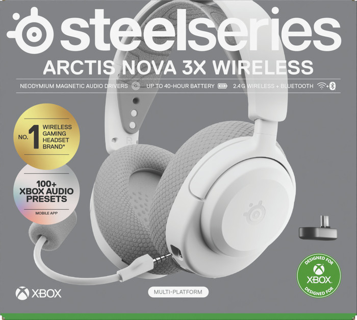 SteelSeries Arctis Nova 3X White packaging