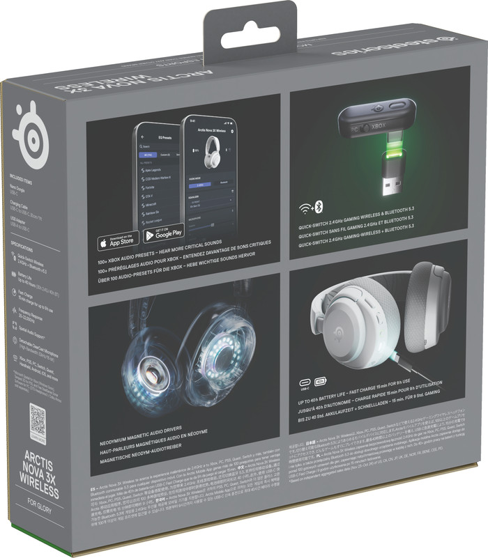 SteelSeries Arctis Nova 3X White packaging