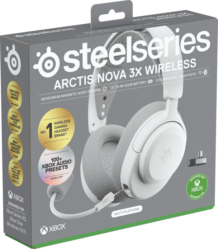 SteelSeries Arctis Nova 3X White packaging