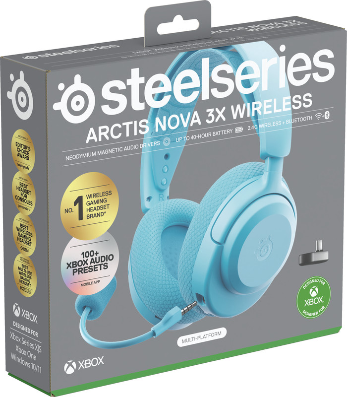 SteelSeries Arctis Nova 3X Aqua packaging