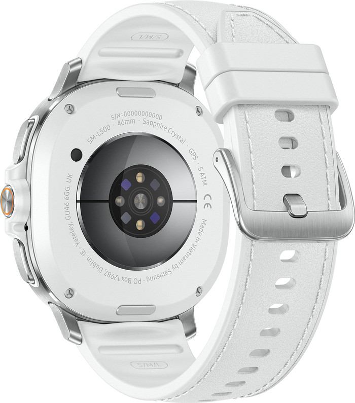 Samsung Galaxy Watch8 Classic Weiß 46 mm rückseite