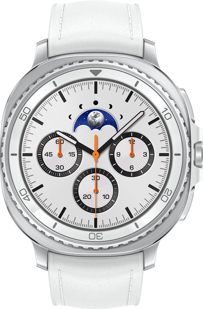 Samsung Galaxy Watch8 Classic Weiß 46 mm vorne