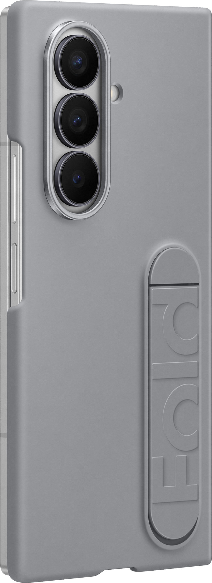 Samsung Galaxy Z Fold 7 Backcover aus Silikon Grau linke seite