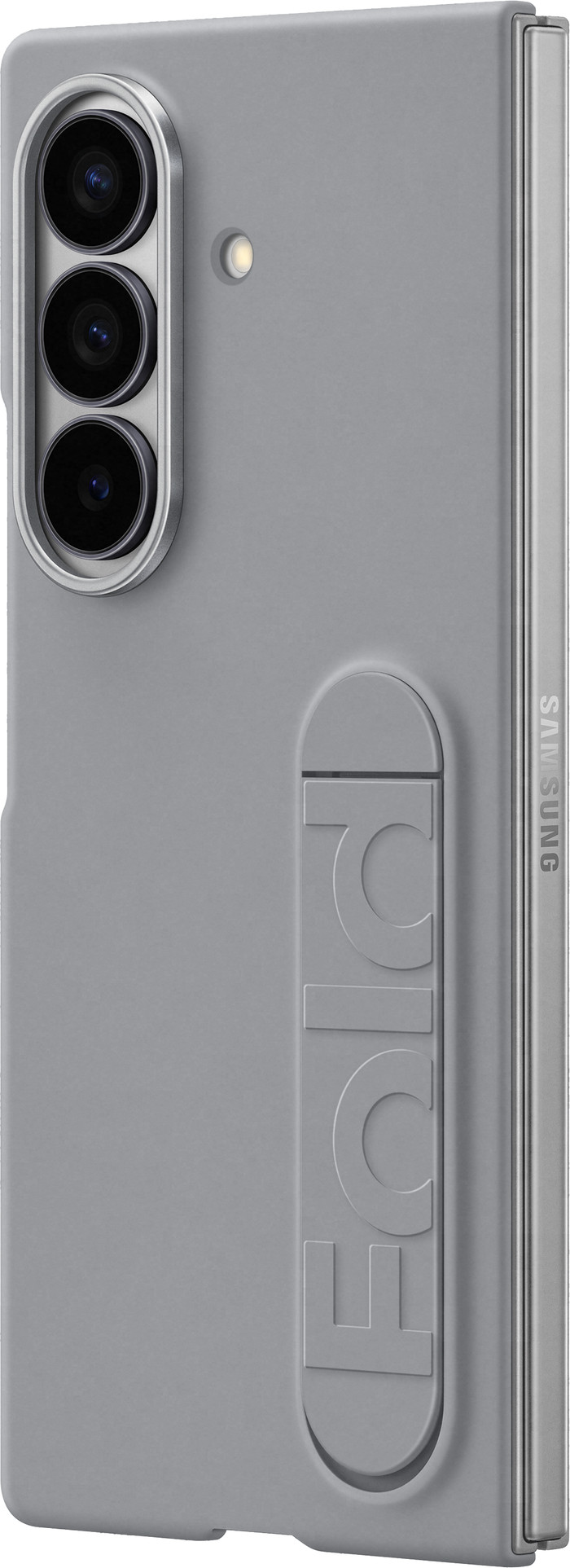 Samsung Galaxy Z Fold 7 Backcover aus Silikon Grau rechte seite