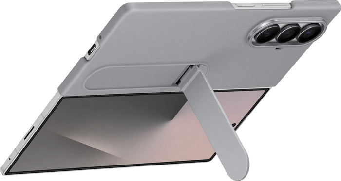 Samsung Galaxy Z Fold 7 Backcover aus Silikon Grau rückseite