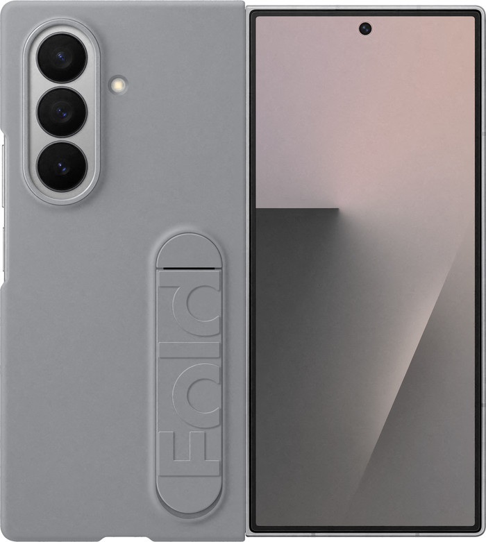 Samsung Galaxy Z Fold 7 Backcover aus Silikon Grau vorne