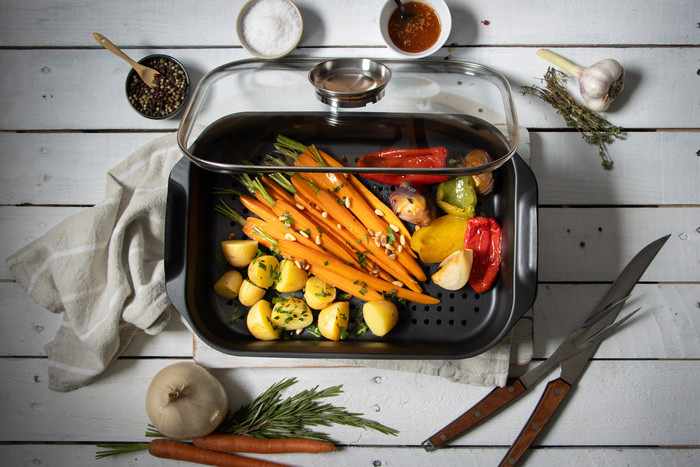 ELO Duo Vital Aluguss + Dampfgar-Einsatz produkt in gebrauch