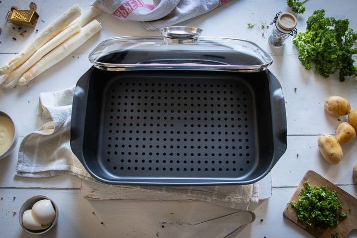 ELO Duo Vital Aluguss + Dampfgar-Einsatz produkt in gebrauch