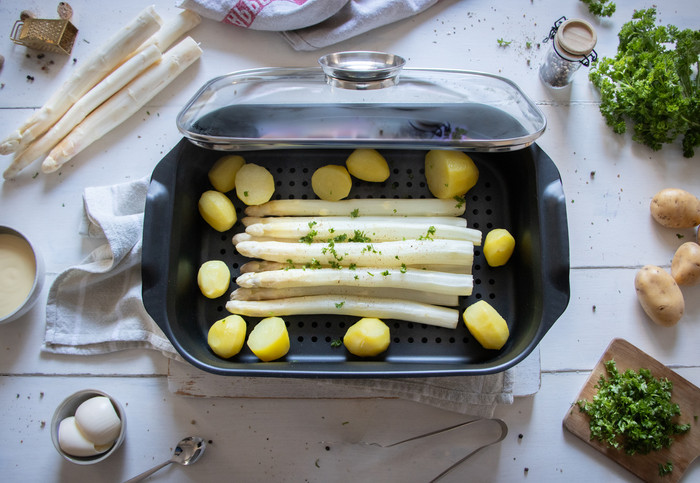 ELO Duo Vital Aluguss + Dampfgar-Einsatz produkt in gebrauch