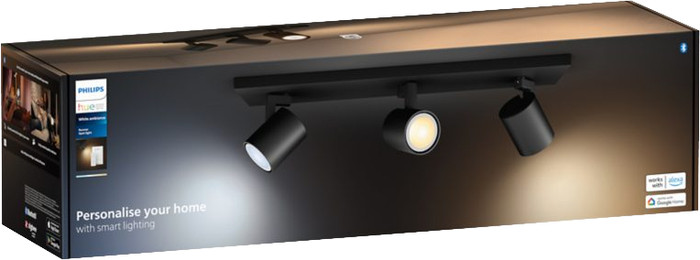 Philips Hue Runner Mounted Spot Light White Ambiance - 3 Spots - Black + Dimmer packaging