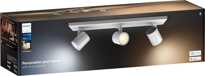 Philips Hue Runner Aufbauspot White Ambiance - 3 Spots - Weiß + Dimmer verpackung