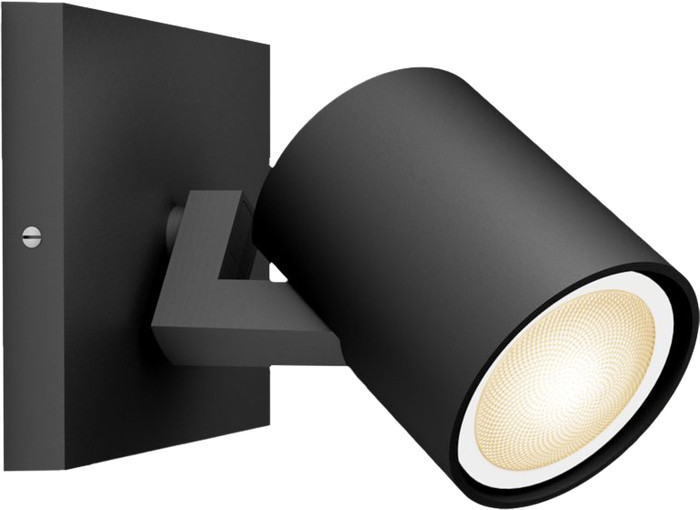Philips Hue Runner Aufbauspot White Ambiance - 1 Spot - Schwarz + Dimmer vorne