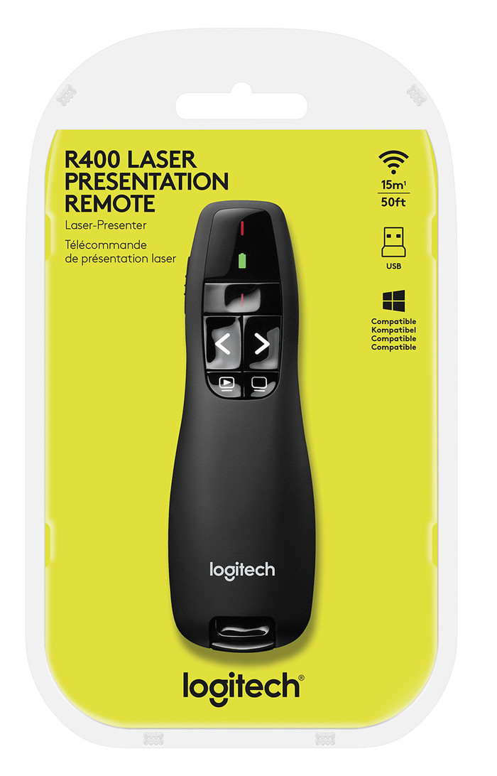 Logitech R400 Kabelloser Presenter verpackung