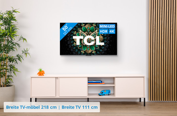 TCL 50 Zoll QD Mini LED C61K (2025) + TCL S55H 2.1 Soundbar visuelles Coolblue 1