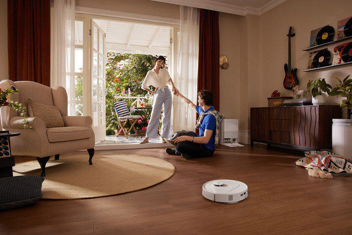 Roborock Qrevo 5AE White produkt in gebrauch