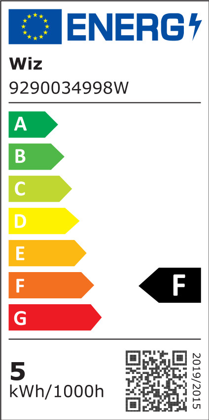 WiZ Candle Light Filament - Warm to Cool White Light - Gold - E14 energy label