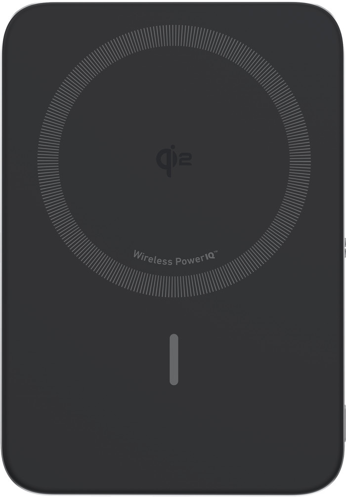 Anker MagGo Slim Wireless Powerbank mit MagSafe und Qi2 5.000 mAh mit Schnellladefunktion Schwarz oberseite