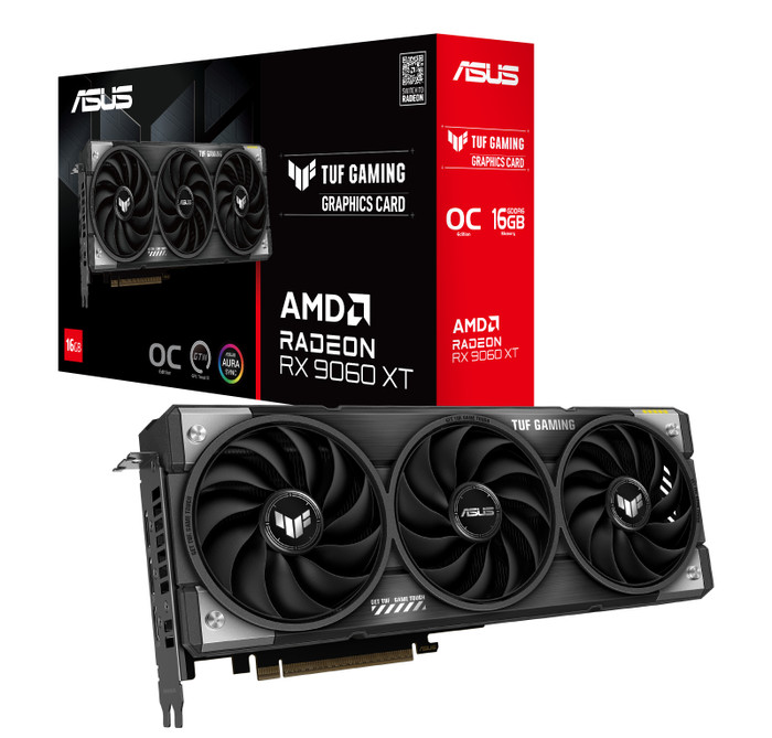 ASUS TUF Gaming Radeon RX 9060 XT OC 16GB packaging