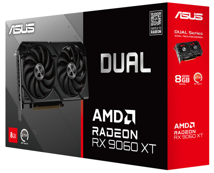 ASUS DUAL Radeon RX 9060 XT 8GB verpackung
