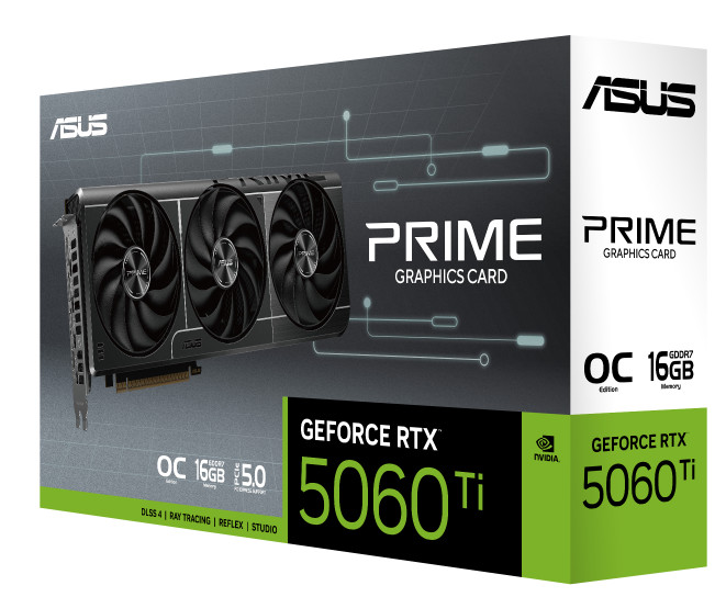 ASUS PRIME GeForce RTX 5060 Ti OC 16GB packaging