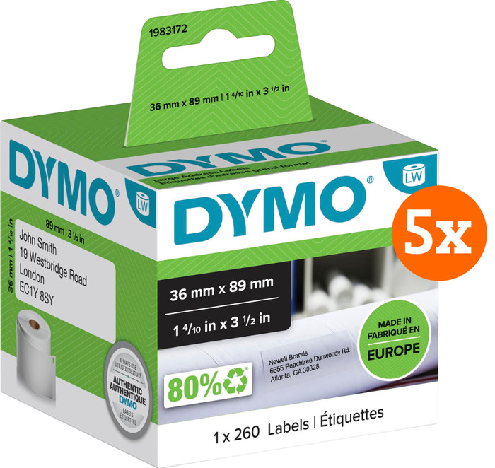 DYMO LabelWriter Address Label 36x89mm 5-pack Main Image