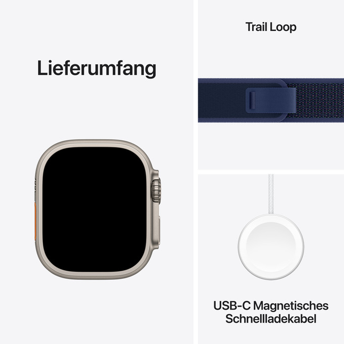 Apple Watch Ultra 2 4G 49 mm Silber Trail Loop Blau M/L visueller lieferant
