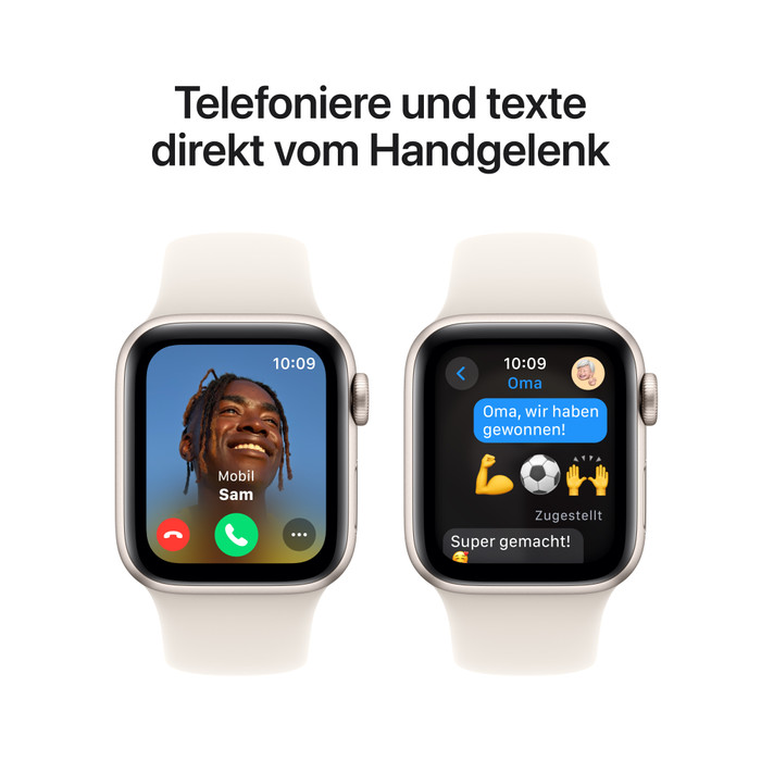 Apple Watch SE 2024 40 mm Polarstern Sportarmband M/L visueller lieferant